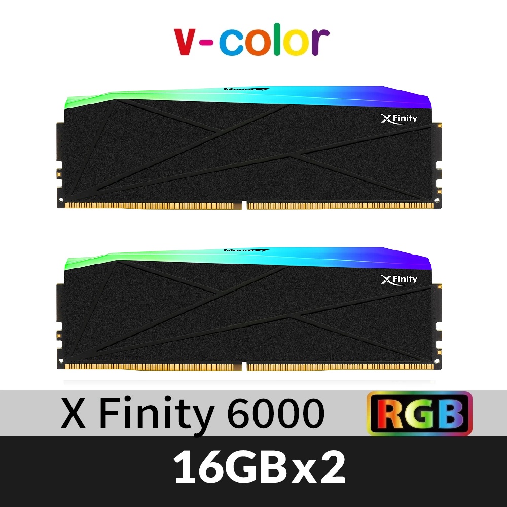 v-color全何Manta XFinity系列DDR5 6000 32GB(16GBx2) Intel/XMP AMD v-color全何Manta XFinity系列DDR5 6000 32GB(16GBx2) Intel/XMP AMD