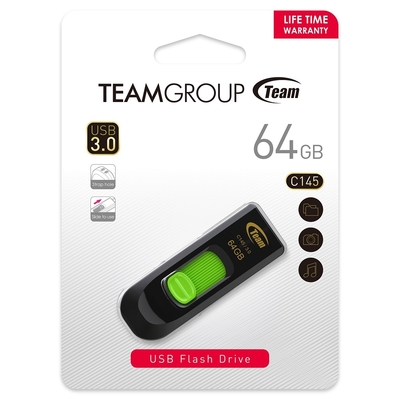 Team 十銓 C145 USB3.2 高速跑車碟 64GB[超值五入組]