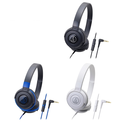 audio-technica 鐵三角 日本鐵三角Audio-Technica耳罩式耳機麥克風ATH-S100is(φ36mm驅動單元,耳機可成平面;全指向性電容式麥克風)耳麥 適Android安卓手機和Apple蘋果iPhone手機