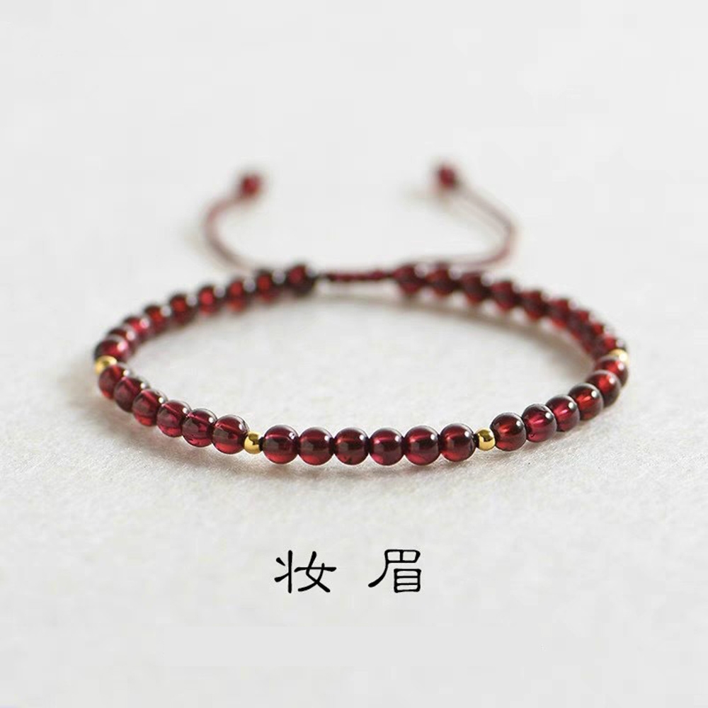 【水星記】半寶石-3mm石榴石招來幸福與愛情開運手鍊
