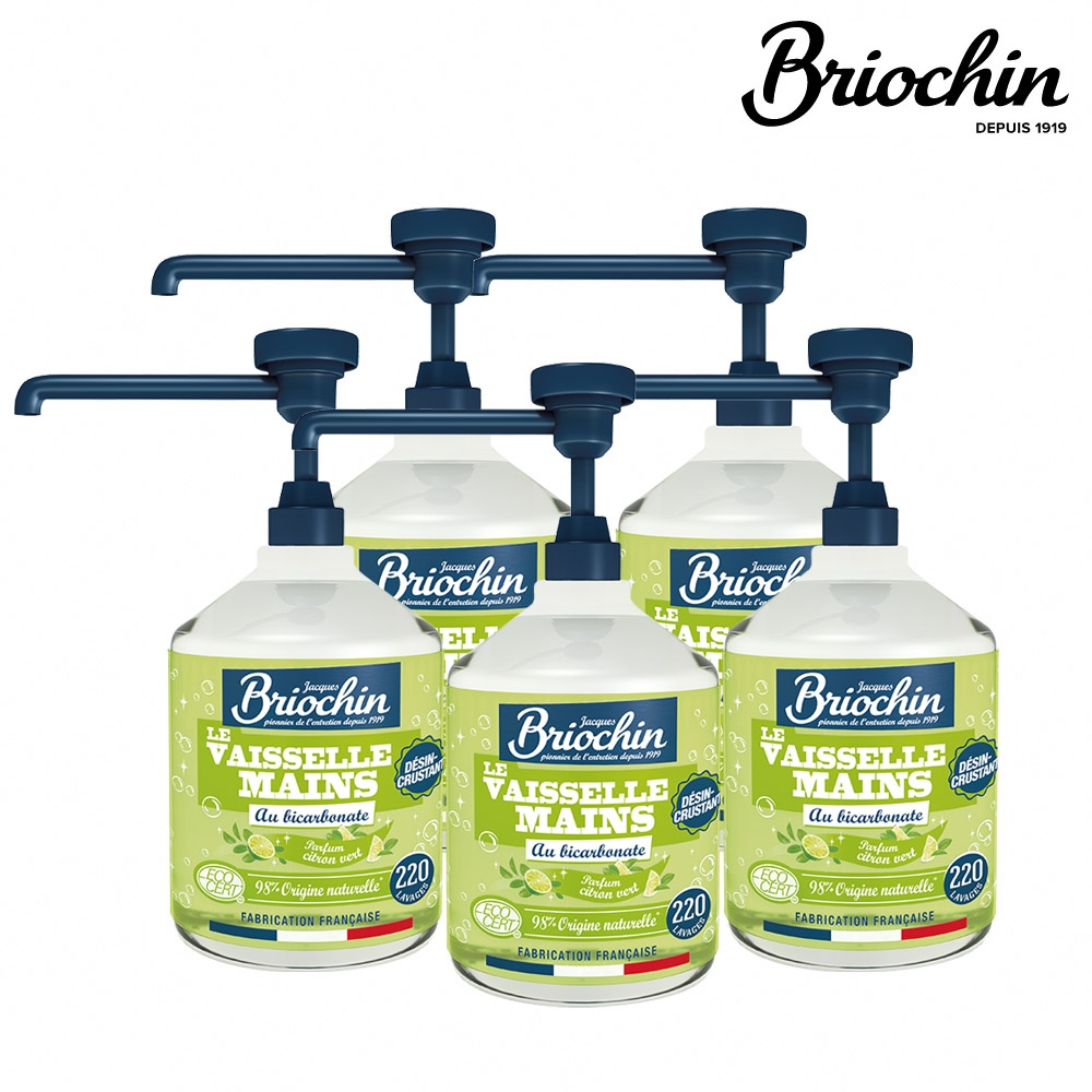 Jacques Briochin 藍牌碧歐馨 檸檬小蘇打護手洗碗精 500ml 超值5件組