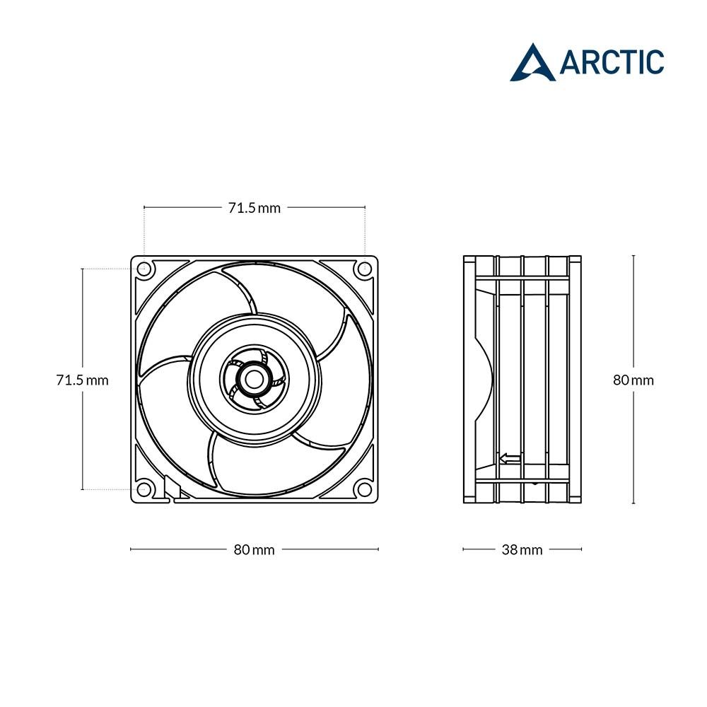ARCTIC】S8038-7K 8公分伺服器用PWM高速風扇｜樂維科技官方公司貨