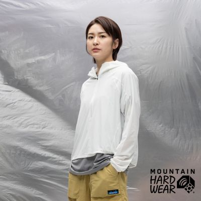 【Mountain Hardwear】Sunshield Hoody 防曬輕量連帽半拉上衣 女款 霧堤白 #2110511