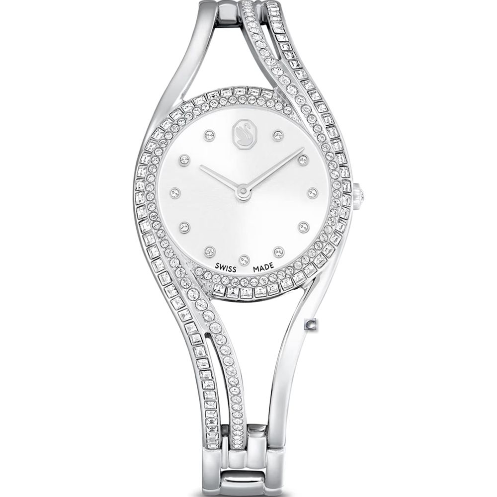 SWAROVSKI 施華洛世奇 Hyperbola 手鐲式腕錶 女錶 手錶 禮物-28mm 5689432