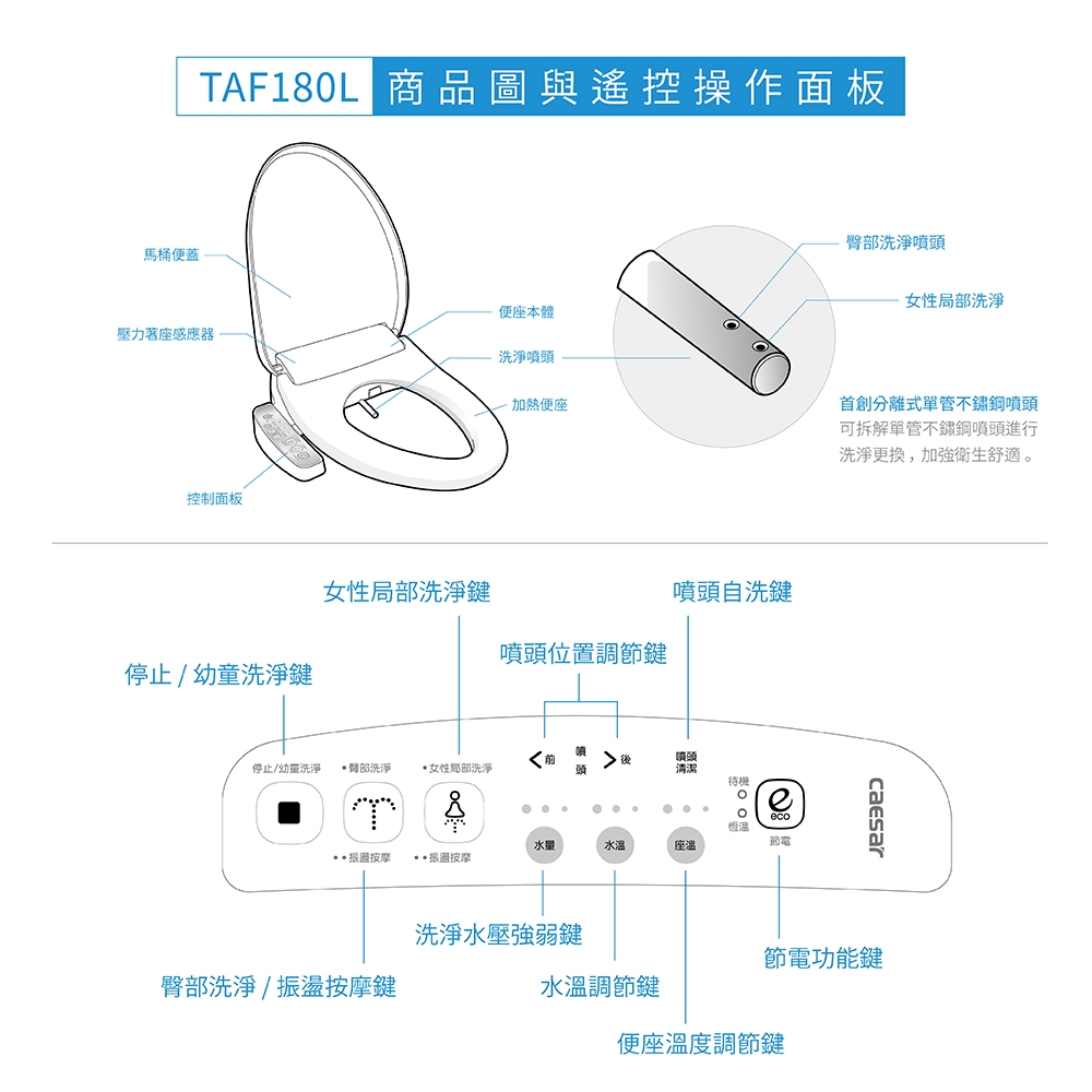 CAESAR凱撒衛浴 TAF180L - 詳情1