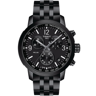 TISSOT 天梭 官方授權 T-Sport PRC 200 CHRONOGRAPH計時腕錶 畢業禮物首選-T1144173305700/43mm
