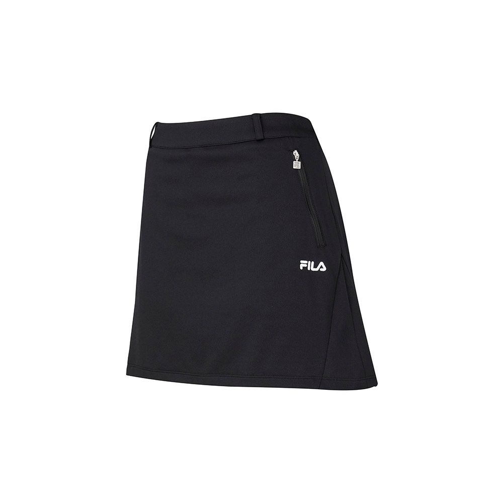FILA 女針織短裙-黑色 5SKA-1743-BK