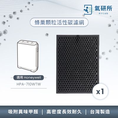 AirLab氣研所 蜂巢顆粒活性碳除臭濾網 1片裝(適用Honeywell HPA-710WTW)