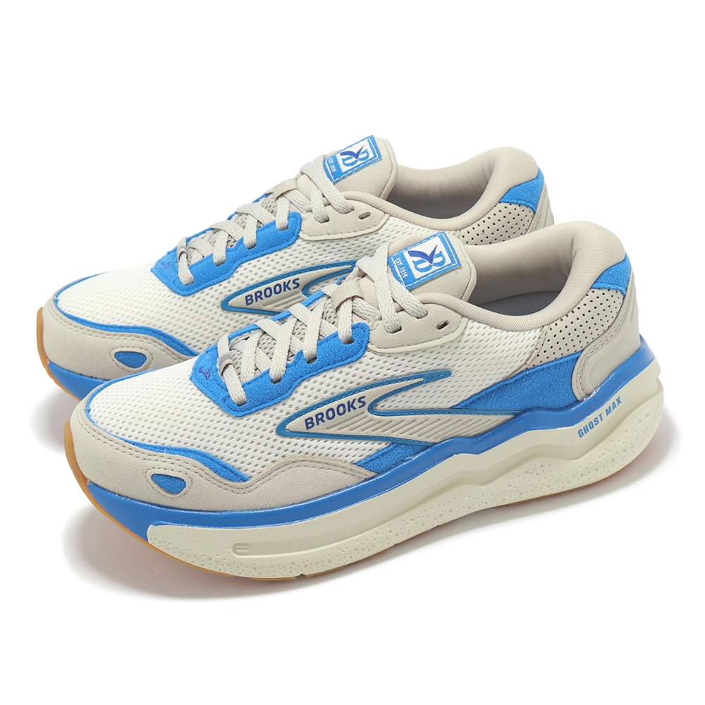 Brooks 慢跑鞋 Ghost Max SE 女鞋 RunItBack 限定版 米白 藍 復古 緩衝 運動鞋 1204331B475