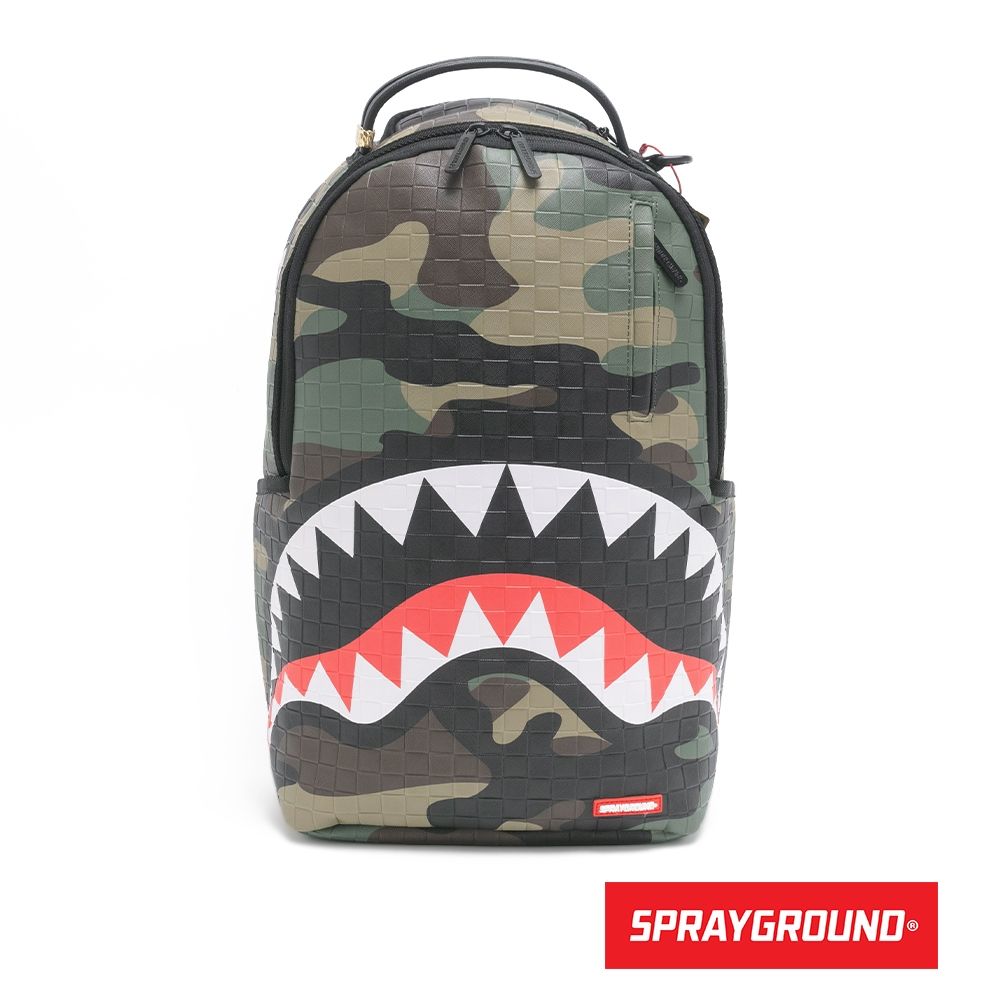 SPRAYGROUND-叢林迷彩風鋸齒鯊大容量後背包-迷彩| 後背包| Yahoo購物中心
