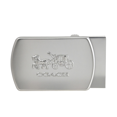 COACH 馬車LOGO皮帶金屬扣(銀)