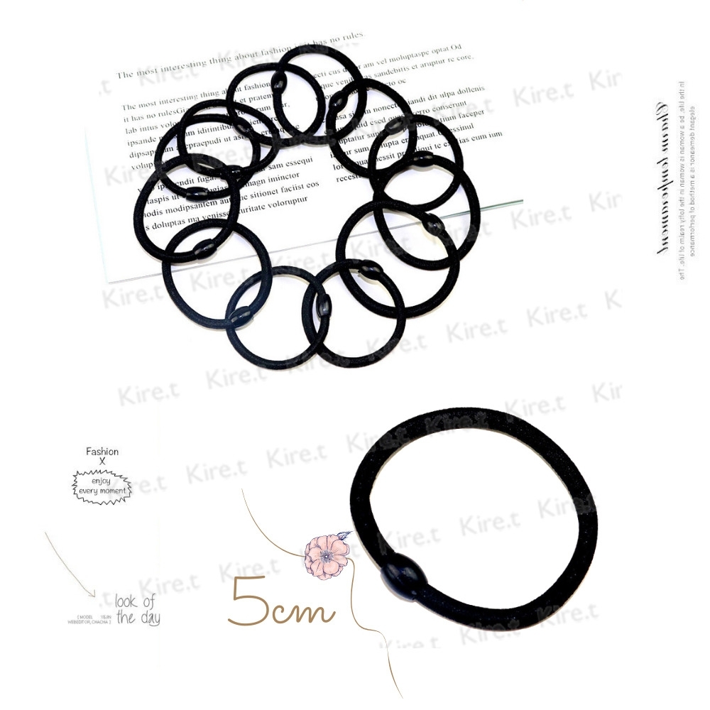 韓系黑色極簡髮圈綁頭髮基本款百搭布質橡皮筋髮飾超值30入Kiret | 髮飾| Yahoo購物中心