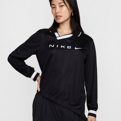 NIKE AS W NSW CLLCTN DF JQRD LS JSY 女長袖上衣-黑-FV7539010