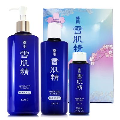 *KOSE高絲 雪肌精化妝水500ml+360ml(極潤型)+100ml(一般)(禮盒/正統公司貨)