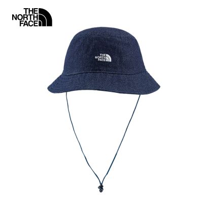 【The North Face 官方旗艦】 北面男女款藍色可調節可拆卸帽帶漁夫帽｜8CGJAL7