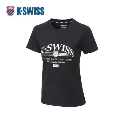 K-SWISS 短袖T恤 26SS TEE 6 W 短上衣 女短袖上衣 黑色 1913703-008