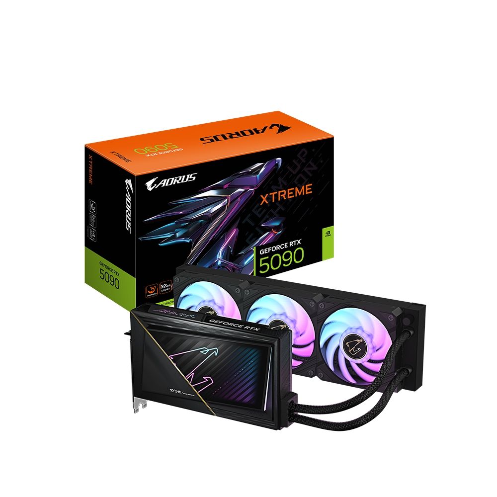 技嘉AORUS RTX5090 XTREME WATERFORCE 32G 水冷顯示卡+技嘉X870E AORUS
