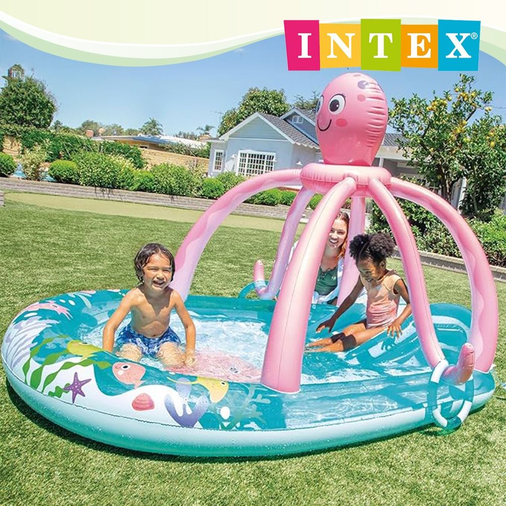INTEX 友善的章魚戲水池234x183x150x水深14cm 適用2歲+ (56138NP)