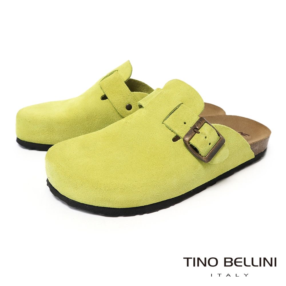 【TINO BELLINI 貝里尼】義大利進口 BIONATURA 腳床舒適鞋 經典造型 繽紛系列 軟木軟底 拖鞋 FZ0B006-5(綠色)
