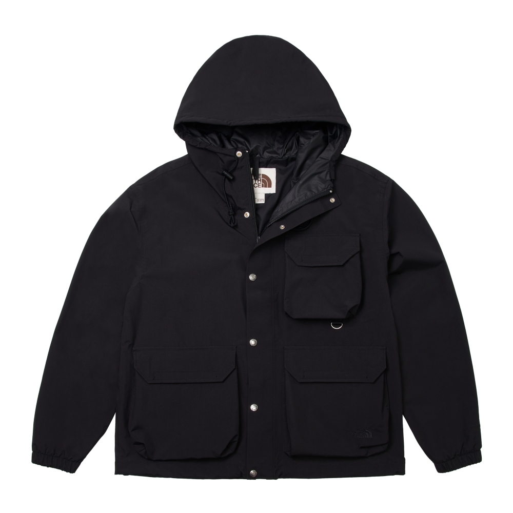 The North Face 官方旗艦】北面男款黑色DryVent防水透氣多口袋連帽