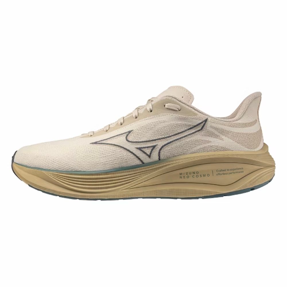 MIZUNO 美津濃慢跑鞋男鞋運動鞋緩震2E楦COSMO 卡其J1GC251381 | 慢跑鞋