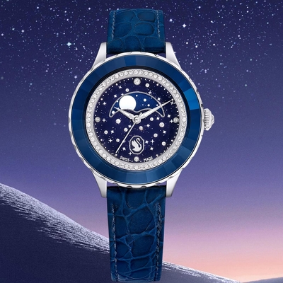 SWAROVSKI 施華洛世奇 Octea Moon 55 週年紀念腕錶-37mm 5677494