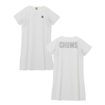 CHUMS Airtrail Stretch CHUMS One-Piece 女 短袖洋裝 淺灰 CH181353G020