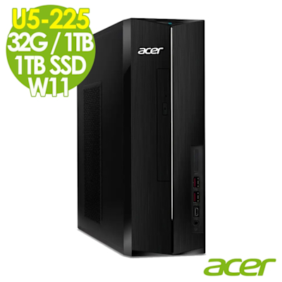 Acer 宏碁 Aspire XC-1860 家用薄型電腦 (U5-225/32G/1TB+1TB SSD/300W/W11)
