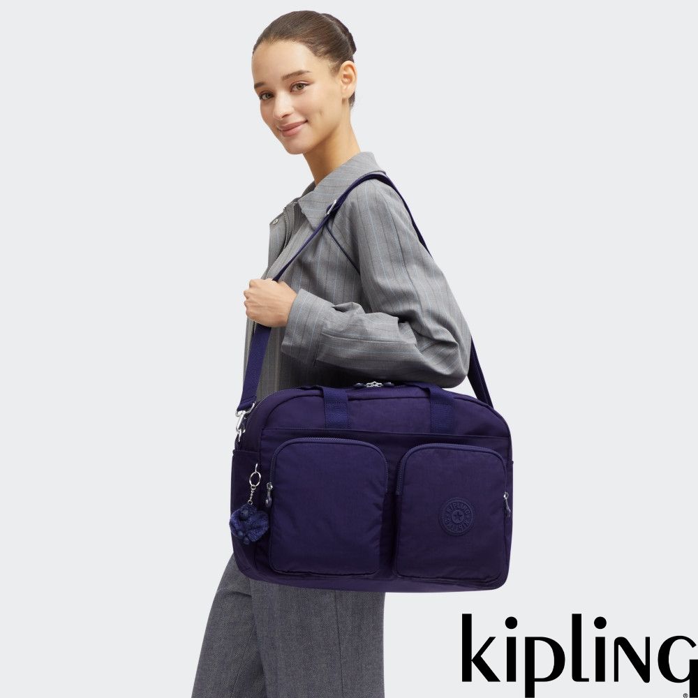 Kipling 藍紫色多袋收納手提斜背兩用包-DEFEA XL | 斜/肩背包| Yahoo