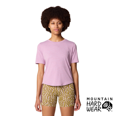 【Mountain Hardwear】Sunblocker Short Sleeve W 防曬短版短袖排汗衣 女款 紫藤 #2067781