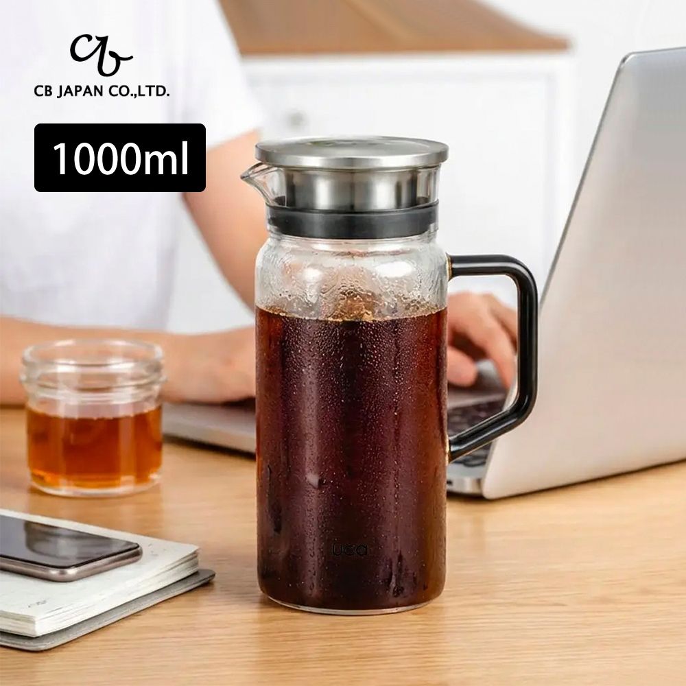CB JAPAN LOG金屬蓋把手耐熱玻璃冷水壺/茶壺-1000ml