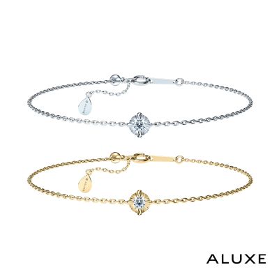ALUXE 亞立詩 10K金 鑽石手鍊 單鑽 愛完美系列 星光 BR0209