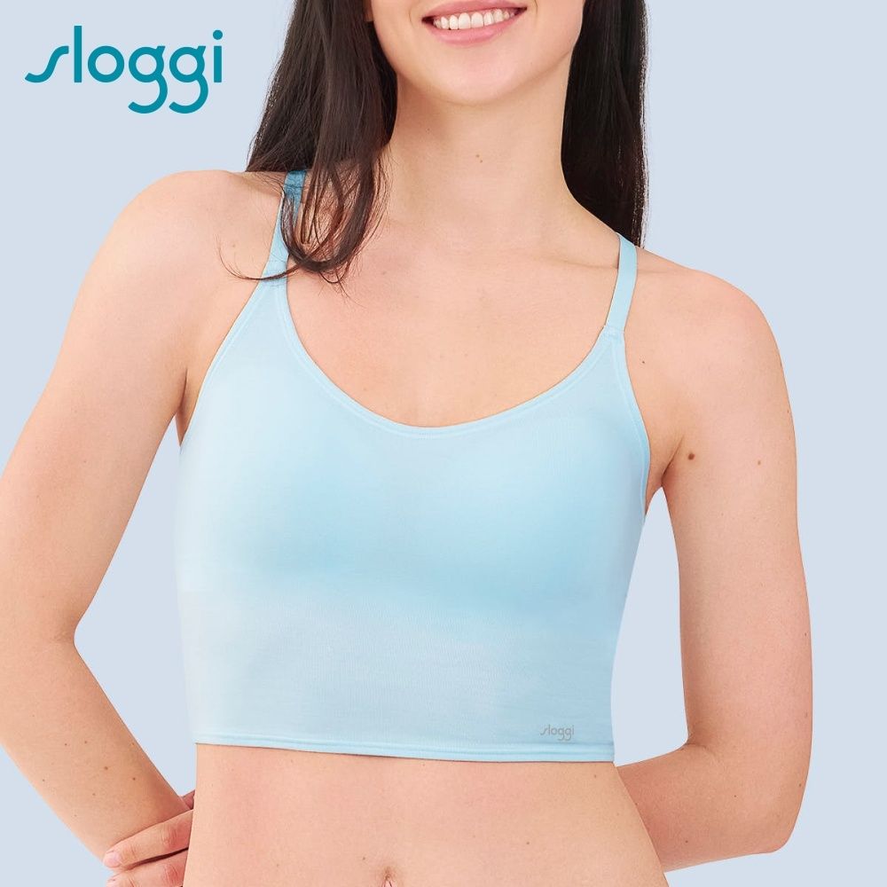 sloggi-Free Evolve 自由舒暢系列 短版背心 清新淺藍