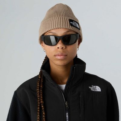 The North Face 北臉 帽子 毛帽 運動帽 TNF LOGO BOX CUFFED BEANIE 卡其 NF0A8CHEBOX