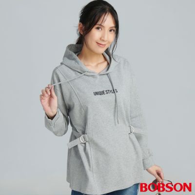 【BOBSON】女款調整環連帽上衣 (81072-83)