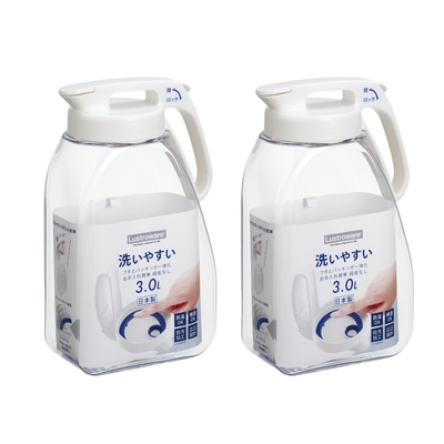【Lustroware】日本岩崎密封防漏耐熱冷水壺/冷水筒-3L 兩入組(原廠總代理)