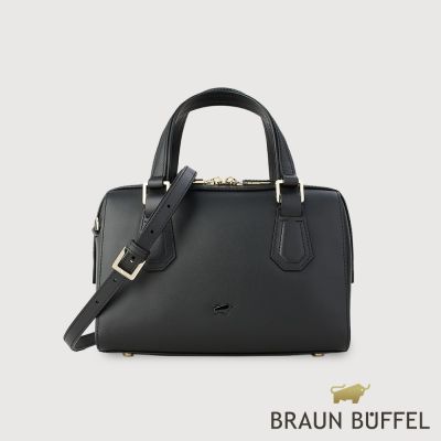 【BRAUN BUFFEL 德國小金牛】台灣總代理 科蘿-B 斜背包-黑色/BF882-36-BK