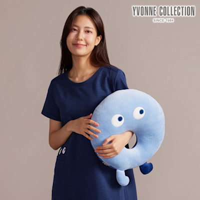 YVONNE 以旺傢飾 睛睛圓形抱枕-海島藍