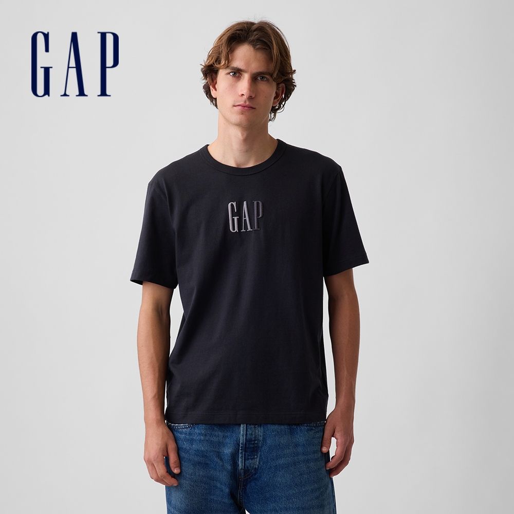 【GAP】成人裝 Gap  Logo/Pioneer圖案T恤 多款規格任選 短袖T恤 (911578 & 907341 & 907342) (Gap LogoT恤-無月黑)