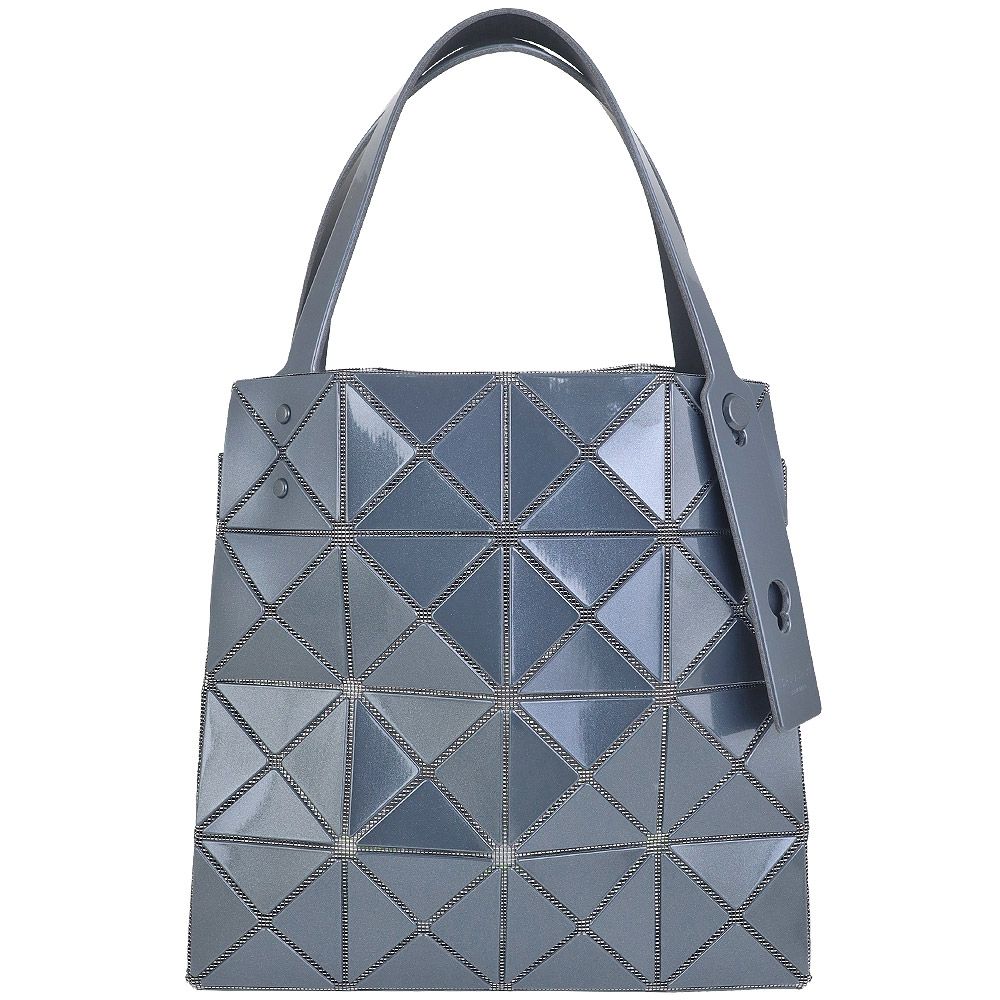 ISSEY MIYAKE 三宅一生 BAOBAO 金屬鐵灰色三角格4x4手提/肩背包