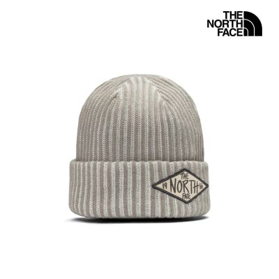 【The North Face 官方旗艦】北面男女款灰色針織保暖毛帽｜8HMNWB6