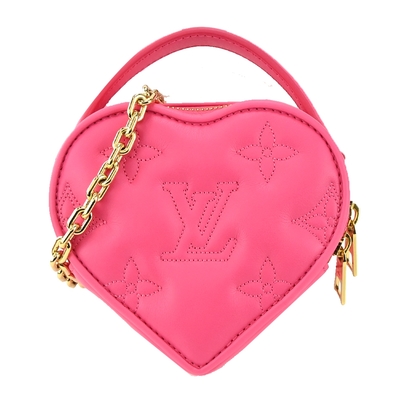 LOUIS VUITTON路易威登 Louis Vuitton Pop My Heart 絎縫小牛皮鏈帶手提/斜背包(粉色)M81893