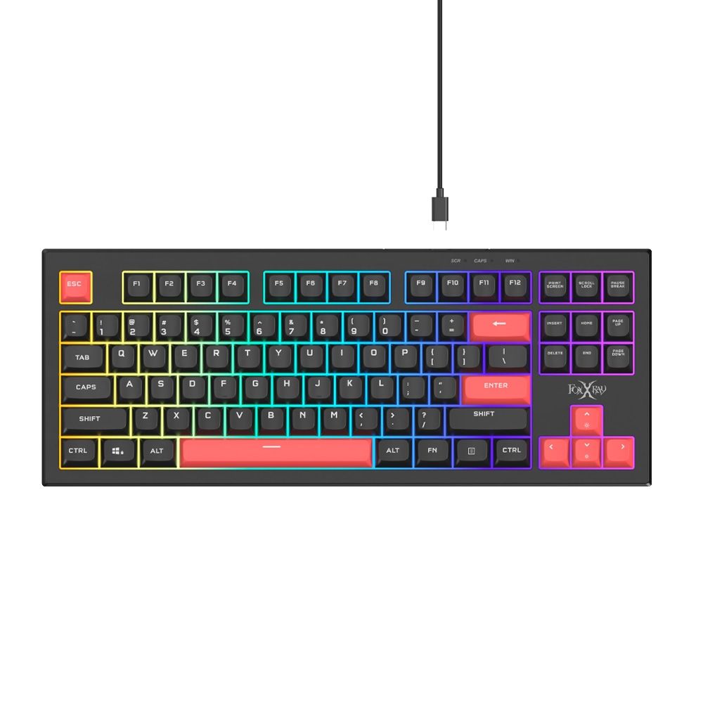 FOXXRAY 鬼焰TKL極致靜音電競鍵盤(FXR-BKL-S96) | 電競/機械有線鍵盤