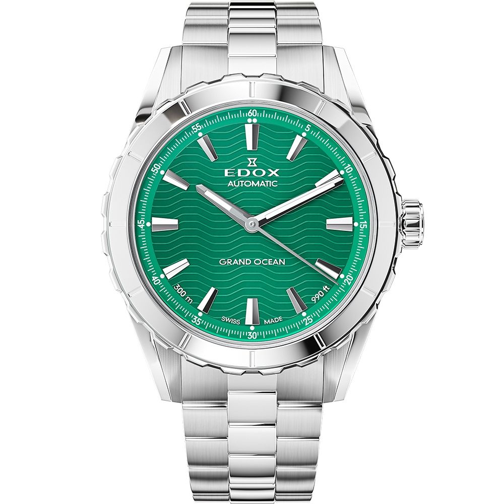 EDOX Grand Ocean 300米潛水機械錶 周年慶獻禮 送禮推薦-40mm E80140.3M.TIN