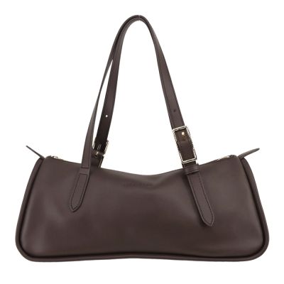 LONGCHAMP LOOONG系列牛皮肩揹袋(大/摩卡)