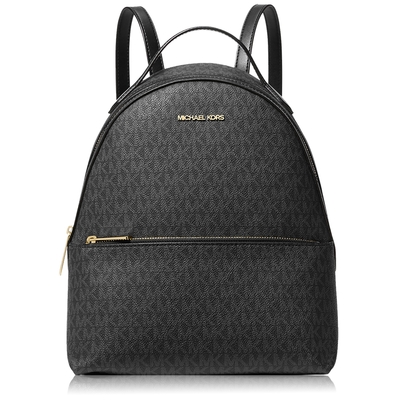 Michael Kors 經典 PVC / 後背包(中款/黑灰)