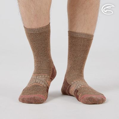 ADISI 美麗諾羊毛保暖襪 AS25058 核桃棕 (M-XL)｜羊毛襪 中筒襪 厚底