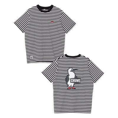 CHUMS Booby Logo T-Shirt 男 短袖上衣 白/黑 CH012737W049