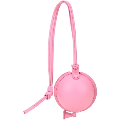 LOEWE 羅威 Balloon 掛帶小牛皮圓形氣球包 零錢包(粉色/可當包包掛飾)