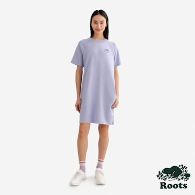 Roots女裝- COOPER SHORTSLEEVE SWEAT 洋裝-紫色